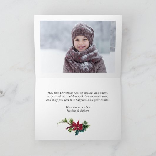 7フォトポイエレガントンセチア信じス シーズンカード (内部)