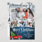 7フォトメリークリスマスレッドファームトラック シーズンカード (正面/裏面)