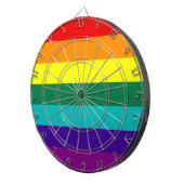 7プライドレインストライプボーフラグ ダーツボード (正面右)