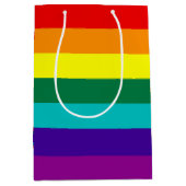 7プライドレインストライプボーフラグ ミディアムペーパーバッグ (正面)