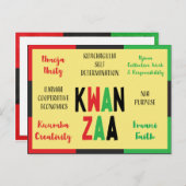 7プリンシプモダンルクワンザホリデーカード シーズンポストカード (正面/裏面)