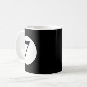 7ボールおもしろい魔法7ボールビリヤード赤 コーヒーマグカップ (正面左)