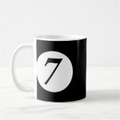 7ボールおもしろい魔法7ボールビリヤード赤 コーヒーマグカップ (左)