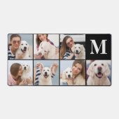 7モダンフォトコラージモノグラムカスタムカラー デスクマット (正面)