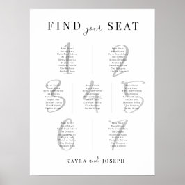 7モダン台結婚座席表の記号 ポスター