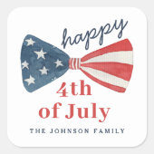 7モダン月4日おめでとう スクエアシール (正面)