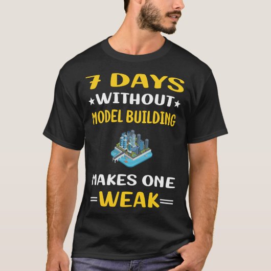 7モデル日なし建物 Tシャツ (正面)