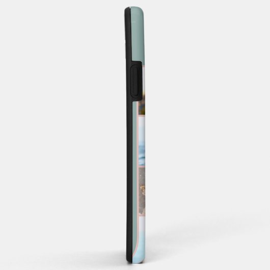 7モノグラムの枚の写真コラージュ（緑） Case-Mate iPhoneケース (裏面/右)