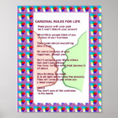 7ライフグラフィックアート(鳥)ショウジョウコウカンチョウの文字規則 ポスター (正面)