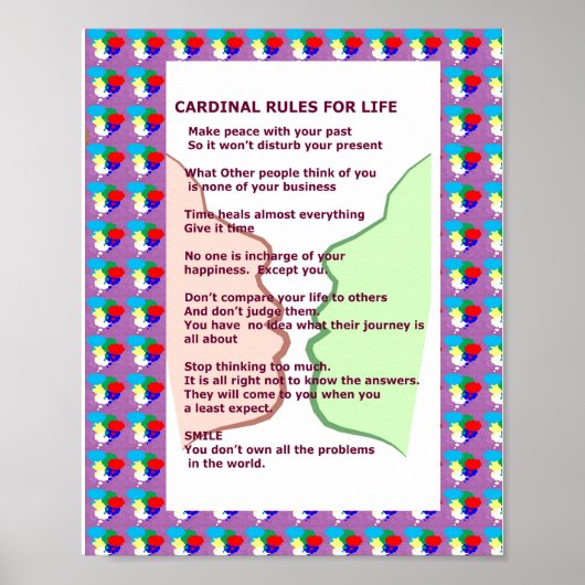 7ライフグラフィックアート(鳥)ショウジョウコウカンチョウの文字規則 ポスター (正面)