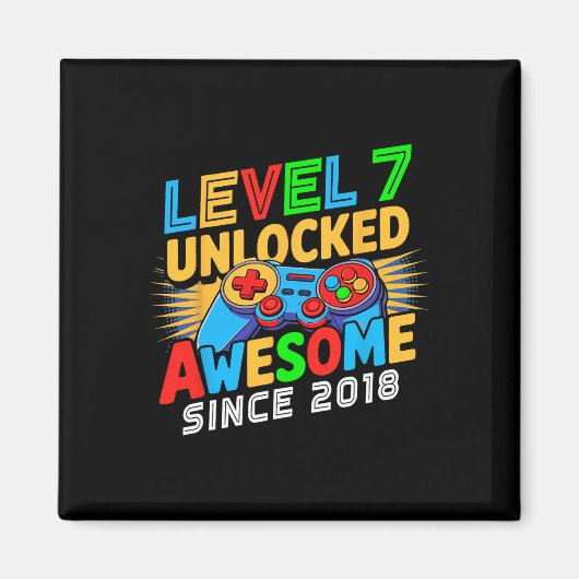 7レベル解放 7歳の誕生日からスゴイゲーマー マグネット (正面)