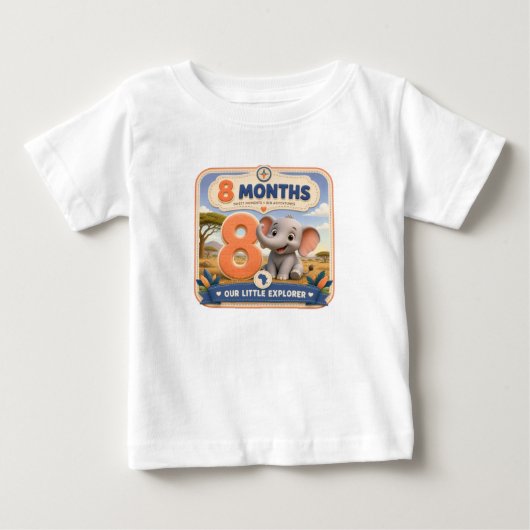 7ヶ月ベビーの成長記録 ベビーTシャツ (正面)