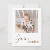 7ヶ月 フォト ファースト バースデー バナー カード (正面)
