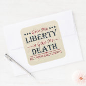 7与え月4日の私の自由と死 スクエアシール (封筒)