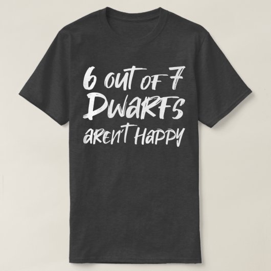 7人のうち6人が幸せではない Tシャツ (デザイン正面)