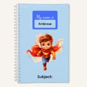 7人のスーパーヒーロー キッズ 男の子 文房具 学生 ノートブック (正面)