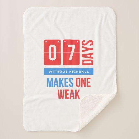 7人の日がキックボールを持たないと弱くなる シェルパブランケット (正面)