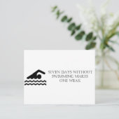 7人の日が泳がないと弱くなる ポストカード (スタンド正面)