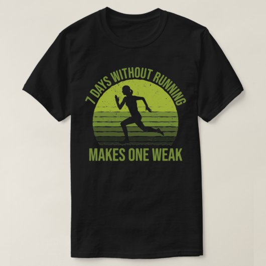 7人の日ランニングがランナー女子1人を弱める Tシャツ (デザイン正面)