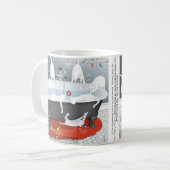 7人泳ぐな…ホリデー コーヒーマグカップ (正面左)