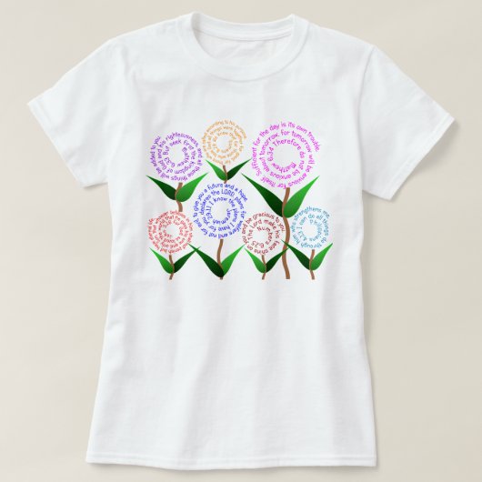 7冊の聖書の詩のTシャツ Tシャツ (デザイン正面)