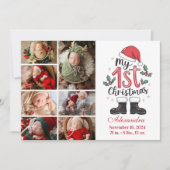 7写真かわいいサンタベビー第1クリスマス シーズンカード (正面)