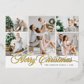 7写真きらめくメリークリスマスグリーティング 箔シーズンカード (正面)