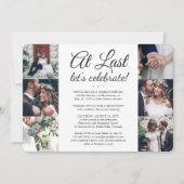 7写真の最後の結婚お祝い結婚 招待状 (正面)