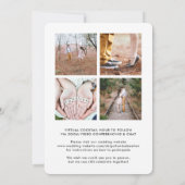 7写真オンライン仮想結婚化の儀式エレガント 招待状 (裏面)