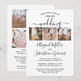 7写真オンライン仮想結婚化の儀式エレガント 招待状