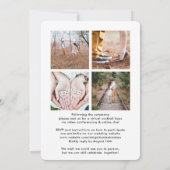 7写真オンライン仮想結婚化の儀式エレガント 招待状 (裏面)