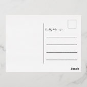 7写真カッコいいコラージメリークリスマス書道 箔シーズンポストカード (裏面)