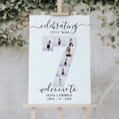 7写真誕生日歓迎サイン、彼または彼女 ポスター