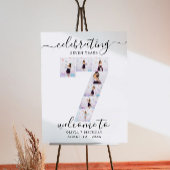 7写真誕生日歓迎サイン、彼または彼女 ポスター