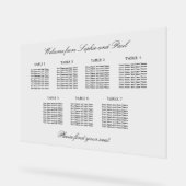 7台エレガント座席表アクリル記号 アクリルサイン (傾斜)