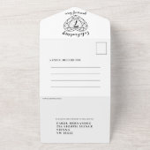 7周年ブラックオニキス結婚記念日の出欠連絡の写真 オールインワン招待状 (外側)