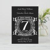 7周年結婚記念日のウールまたは銅 招待状 (スタンド正面)