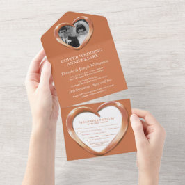 7周年結婚記念日のパーティーイベント オールインワン招待状