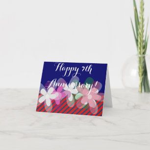 7周年結婚記念日の花 カード