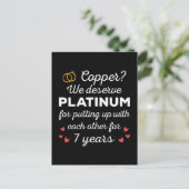 7周年結婚記念日Ⅰ - カッパーの面白いカップル ポストカード (スタンド正面)