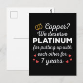 7周年結婚記念日Ⅰ - カッパーの面白いカップル ポストカード (正面/裏面)