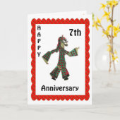 7周年記念おめでとう カード (黄色い花)