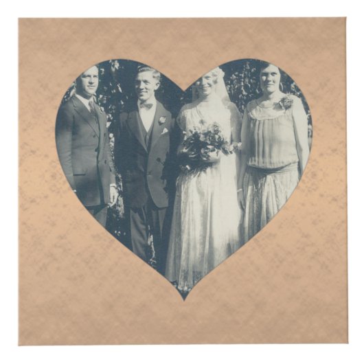 7周年記念コ結婚ンパリーハートフォトキューブ フォトキューブ (正面)