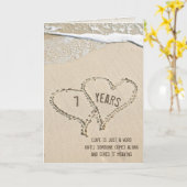 7周年記念ビーチハートカード カード (黄色い花)