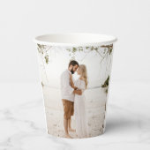 7周年記念ブラックオニックスハート写真白 紙コップ (裏面)