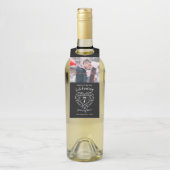 7周年記念写真結婚オニキス宝石ハート ボトルネックタグ (ボトル)