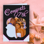 7周年記念写真結婚カード白黒 カード