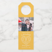 7周年記念写真結婚ゴールデンサファイア ボトルネックタグ (正面)