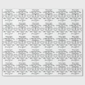 7周年記念結婚オニックス（白黒） ラッピングペーパー (フラット)