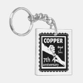 7周年記念結婚ギフト伝統的アイアン キーホルダー (正面左)